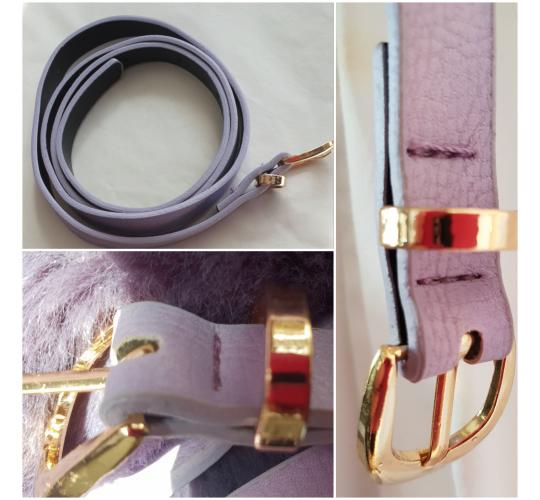 24 x Quality Lilac Faux Leather Belts 24"-38" waist