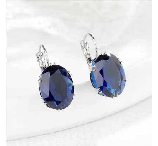 10pc BLUE ZIRCON EARRINGS | GCC037 UK SELLER 
