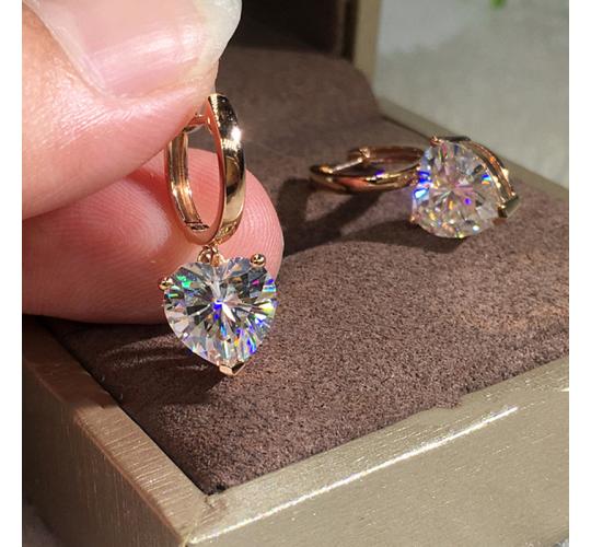 10pc CRYSTAL HEART EARRINGS | GCC038 UK SELLER