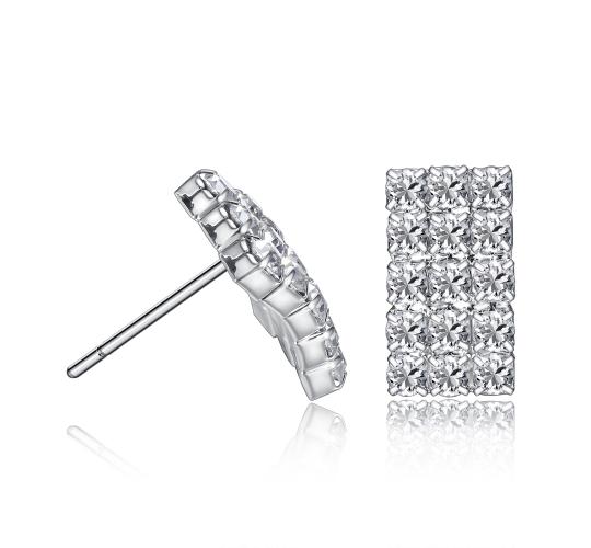 10pc RHINESTONE MULTI-ROW CRYSTAL EARRINGS | GCC051 UK SELLER 