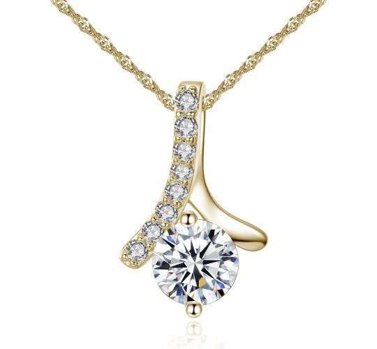 10pc CLEAR CRYSTAL HERRINGBONE NECKLACE  | GCC059 UK SELLER