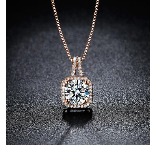10pc CRYSTAL ZIRCON PENDANT NECKLACE | GCC062 UK SELLER 