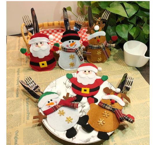 3pc CHRISTMAS CUTLERY COVERS - Box of 300