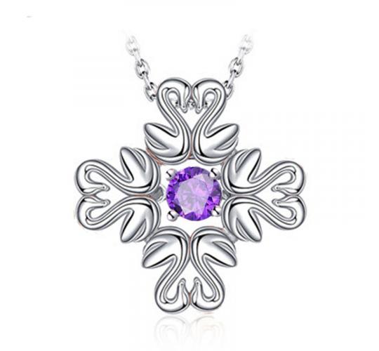 10pc CROSS SHAPED CLEAR CRYSTAL PENDANT NECKLACE | GCC071 UK SELLER