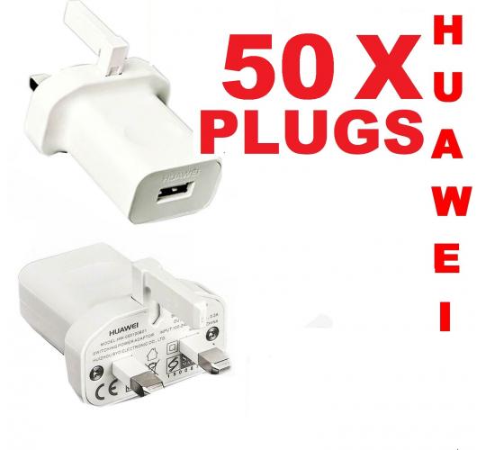 50 X Genuine huawei usb charger plugs 1a
