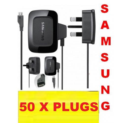 50 x Genuine Samsung USB Charger plugs for Samsung HTC Amazon Huawei