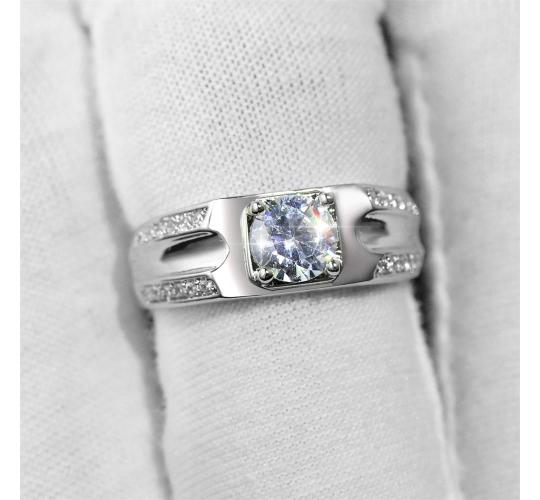 10pc LUXURY OPEN RING DESIGN CLEAR CRYSTALS | GCC138 UK SELLER