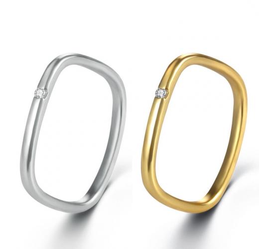 16pc LUXURY CRYSTAL LOOP SQUARE WOMENS RING 4 SIZES 2 EACH | GCJ173 UK SELLER