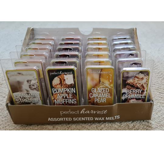 TWO Wholesale Display Stands of 24 Perfect Harvest Melts in Mixed Scents (48 packs Melts in Total)