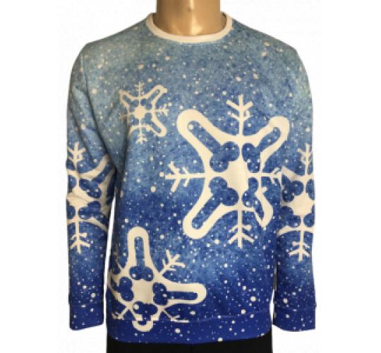 DESIGN FLAWED SNOWFLAKE 'COCK UP' CHRISTMAS JUMPER