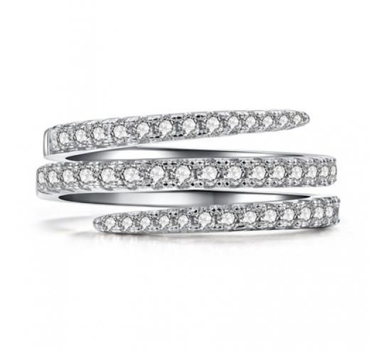 12pc WOMENS CLEAR CRYSTAL TRIPLE RING DESIGN 3 SIZES 4 EACH | GCC167 UK SELLER