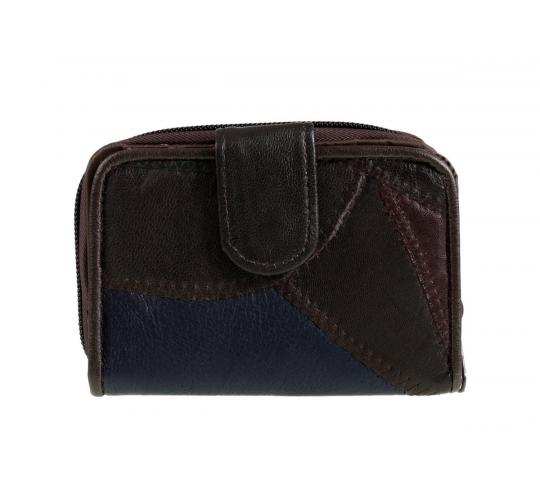 ladies leather purse mixed BLACK/BR/RED - 24 pcs 