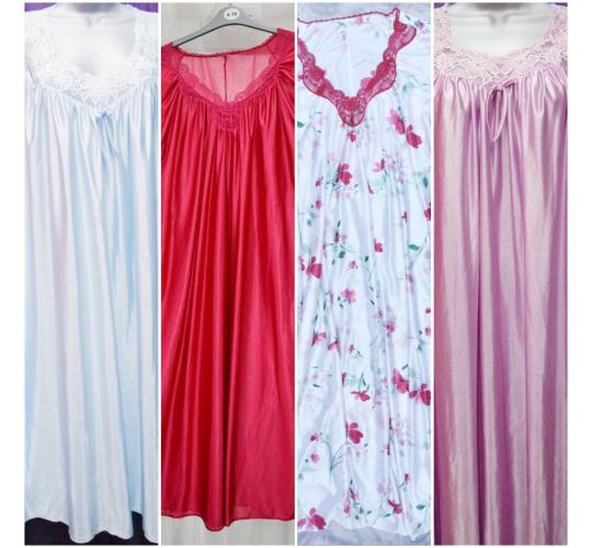 Lot of 24 Ex-Department Store Full Length Polyester Nightdresses