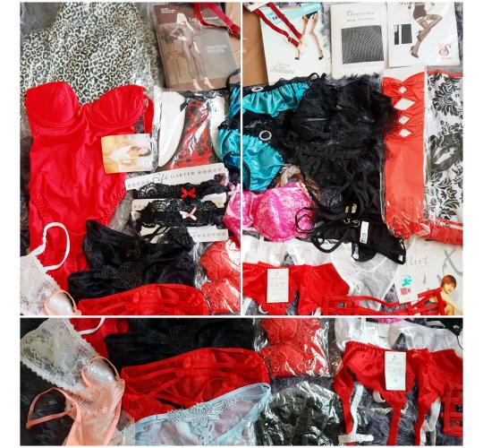 Exotic Lingerie (2) Lot of 40 items / sets lingerie, hosiery & accessories