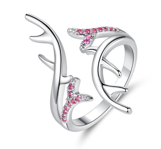 10pc REINDEER DESIGN OPEN WOMENS RING | GCJ183 UK SELLER