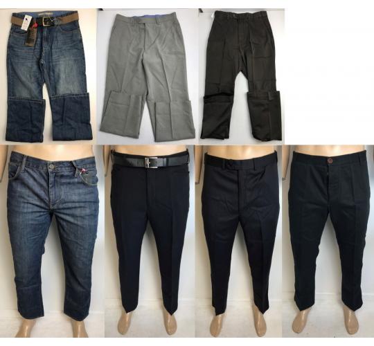One Off Joblot of 11 Mens Ex-Chain Store Trousers & Jeans - Good Mixture