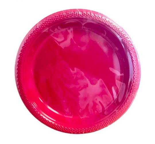 One Off Joblot of 30 Festive Occasion Apple Red 7" Plastic Plates (Pack Of 20)