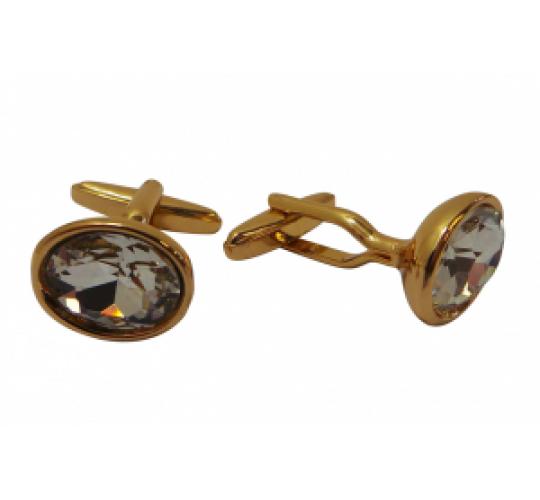 Wholesale Joblot of 20 DesignSix Stone Cufflinks in Gold AM389