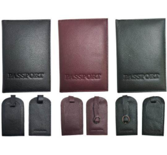 Wholesale Joblot of 50 Apollo Leathers Mixed Passport Holder & Luggage Tags Kit