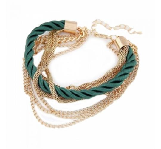 One Off Joblot of 22 Ladies Rope & Gold Chain Vintage Bracelets In 3 Colours
