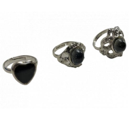 One Off Joblot of 10 Silver Adjustable Mood Rings Box Sets (24Pcs)