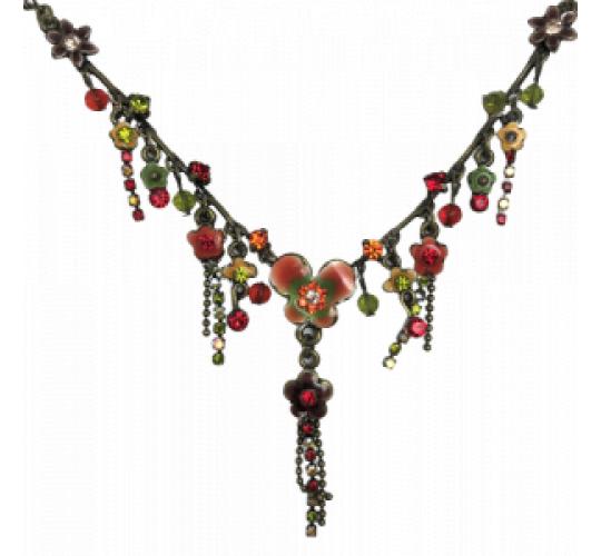 One Off Joblot of 34 Mosaic Flower Pendant Necklaces Fashion Jewellery