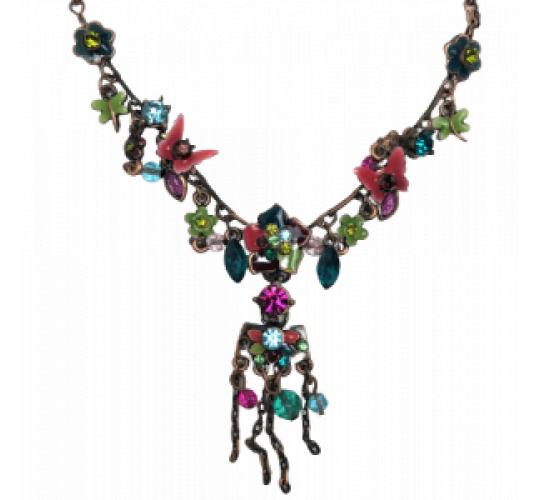One Off Joblot of 25 Mosaic Flower & Butterfly Pendant Necklaces Jewellery