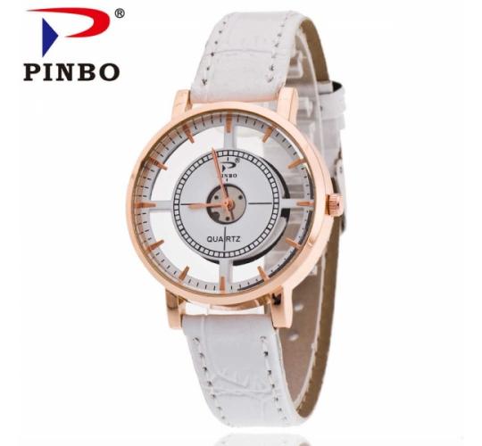 One Off Joblot of 13 Pinbo Unisex Kendell Transparent Dial Watches White
