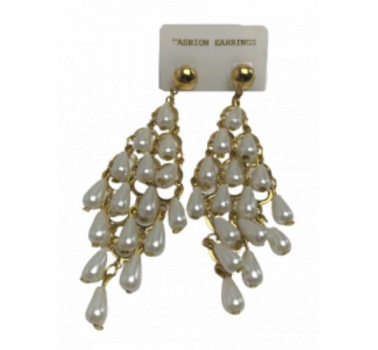 One Off Joblot of 53 Gold Coloured Pearl Drop Fashion Earrings