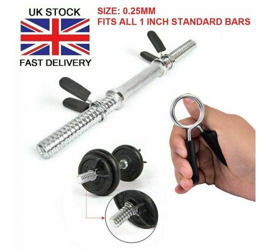 20 Sets of 25mm 1inch Gym Barbell Dumbbell Spring Collars Metal Clips Lock Weight Bar