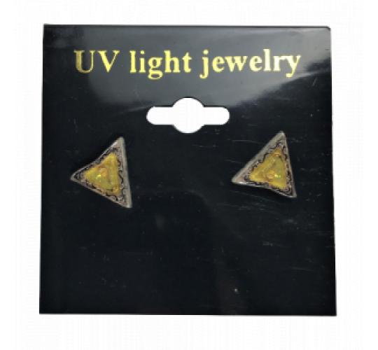 Wholesale Joblot of 50 Yellow Gem UV Light Jewellery Earrings