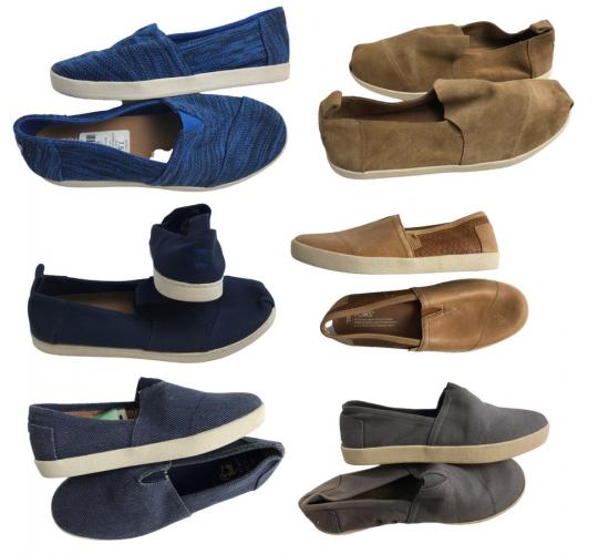 Joblot of 12 TOMS Mens & Womens Deconstructed Alpargatas Mixed Colours