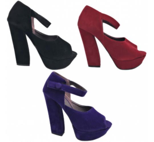 One Off Joblot of 15 Truffle Mixed Colour Soft Suede Heels Sizes 3-6 EDE5