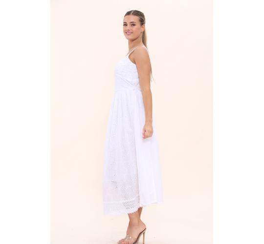 White Cotton Summer Beach Dress 48 pcs # 6103
