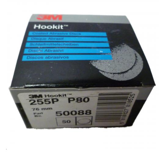 20 boxes of 50 Hookit Abrasive Discs Sanding P80 & P120 Plain 255P 76mm Painting Repair 3M Sandpaper 50088 / 50087