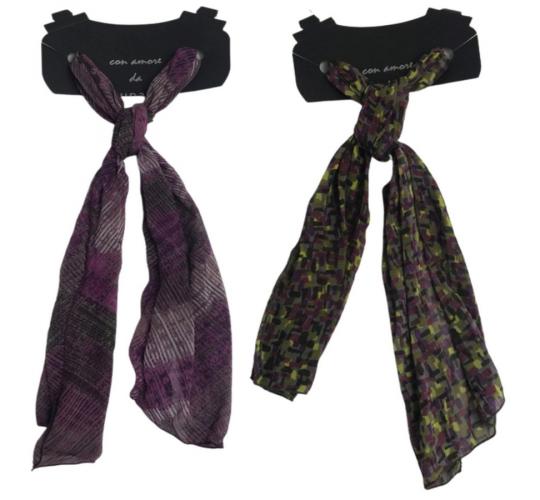 Wholesale Joblot of 50 Ladies Ex-Chain Store Lightweight Patterned Scarfs