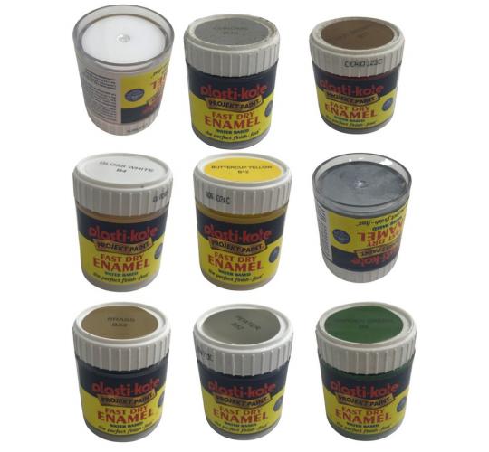 One Off Joblot of 274 PlastiKote Fast Dry Enamel Projekt Paint 59ml