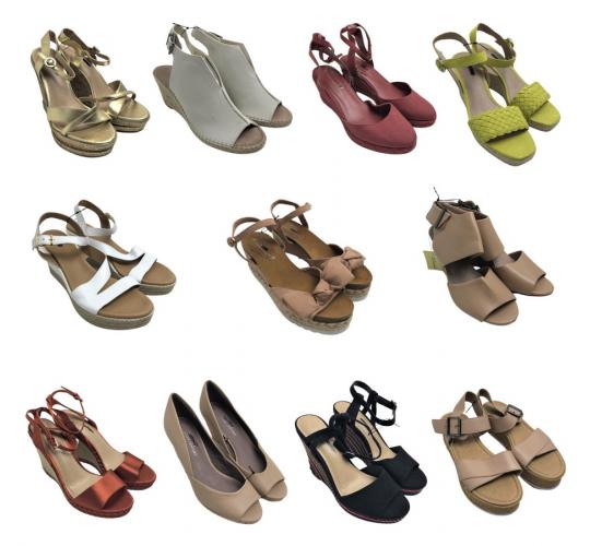 One Off Joblot of 13 Ladies De-Branded Mixed Style Wedge Heels Sizes 3.5-9