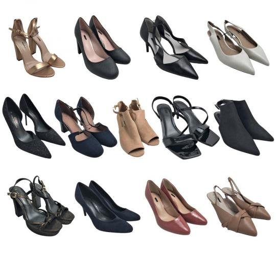 One Off Joblot of 17 Ladies De-Branded Mixed Style Heels Sizes 4-9
