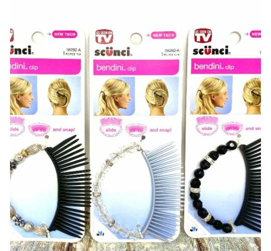 Assorted Scunci Bendini Clip Bend Slide And Snap Hair Accessory