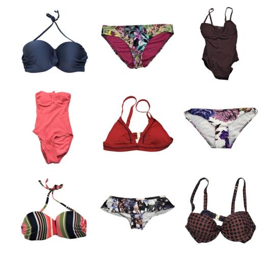 One Off Joblot of 48 Ladies De-Branded Mixed Swimming Bikinis, Bottoms & More!