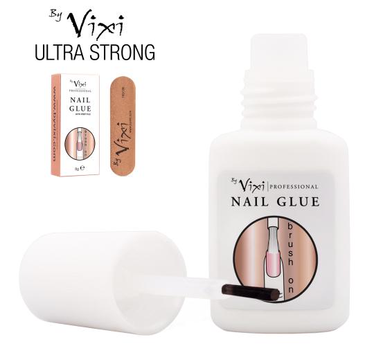 8g Super Strong Brush-On False Nail Glue with File (By Vixi)
