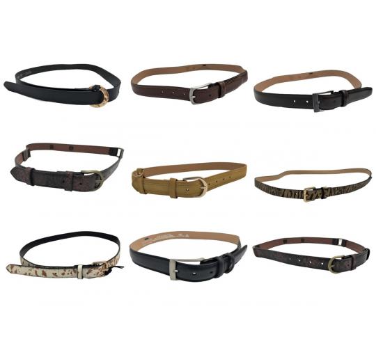 One Off Joblot of 20 Mixed Mens & Ladies De-Branded Leather Belts