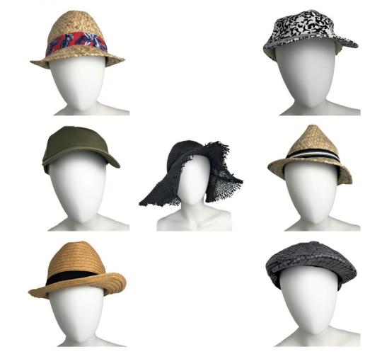 One Off Joblot of 10 Adults De-Branded Mixed Style Hats