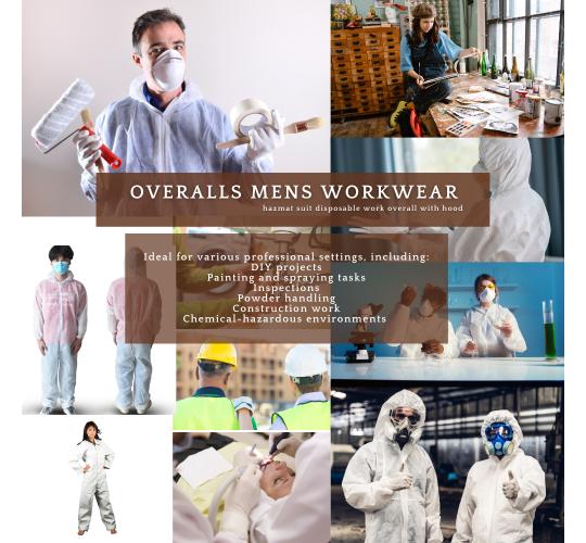 20pc Halloween DIY Outfit Hazmat Suit Full Protective Disposable Safe Overall Breathable Safety UK Seller