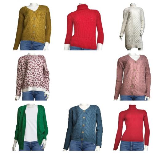 One Off Joblot of 26 Girls De-Branded Mixed Jumpers & Cardigans Ages 2-16