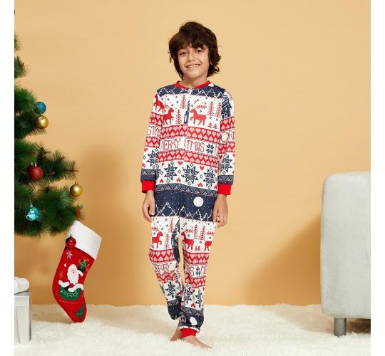 10pc Christmas Kids Children Family Onesie Jumpsuit Clothing UK|GCL087-Kids