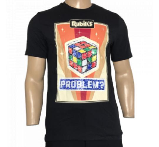 One Off Joblot of 8 Mens De-Branded Sequin Rubik's Cube T-Shirts Sizes S-3XL