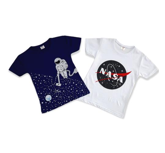 Brand New Boys 20 Pack/2 Nasa Designs T-Shirt (8y-12y)