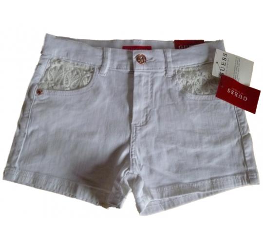 10 Guess Kids Adrina Crochet Shorts Girls True White Bnwt New